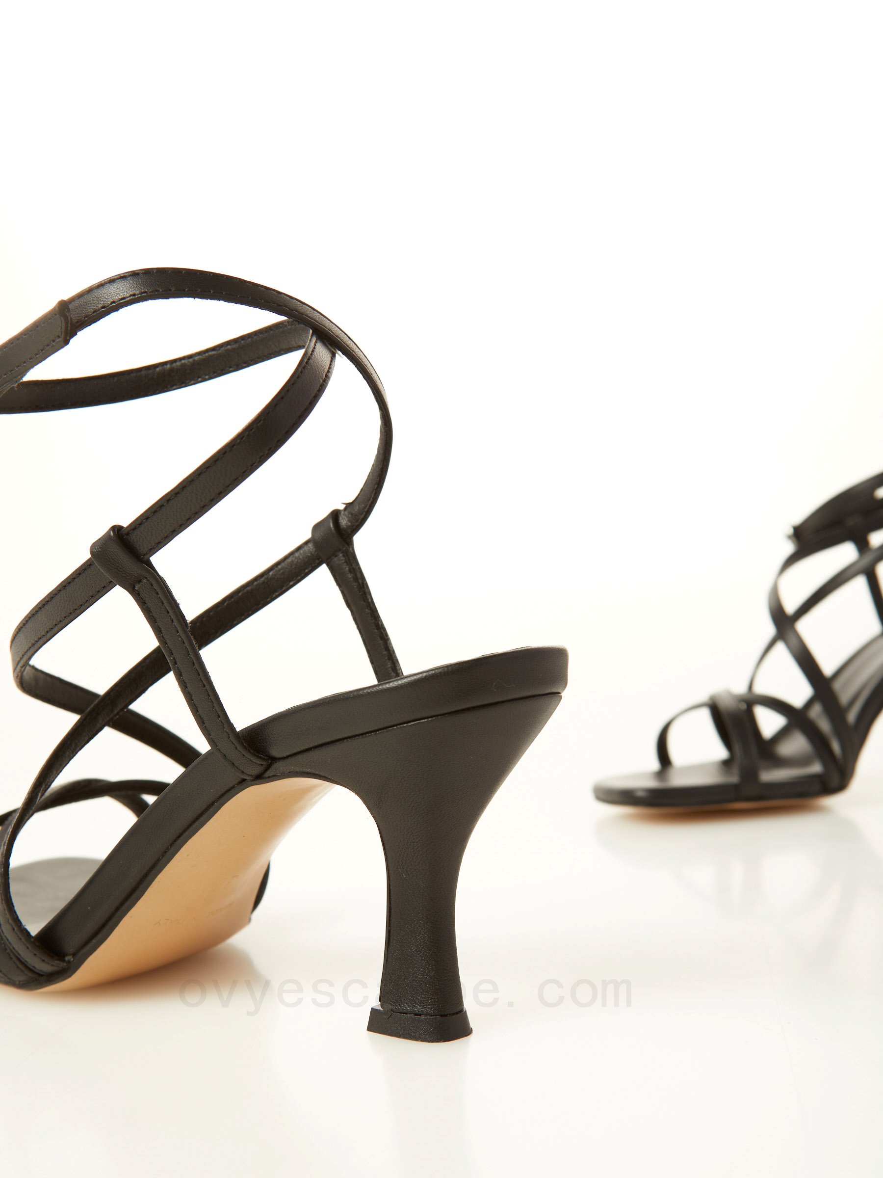 Fino Al -80% Leather Heel Sandal F08161027-0582 Autentico